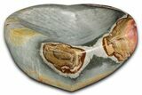 Polished Heart-Shaped Polychrome Jasper Dish - Madagascar #337203-1